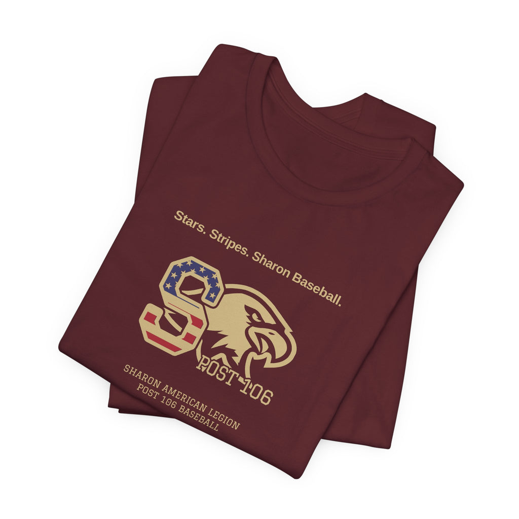 Stars. Stripes. Sharon Baseball. Tee Shirt