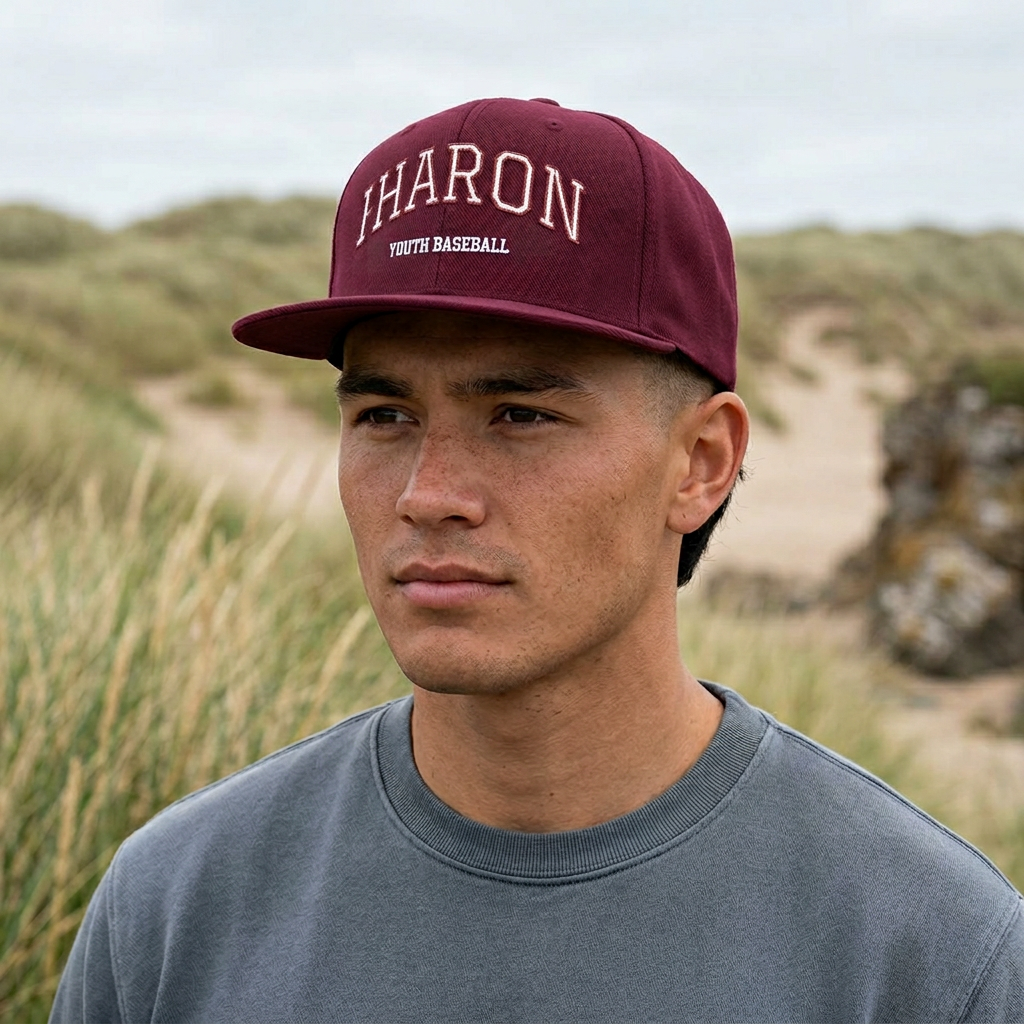 Embroidered Snapback Hat — Custom 'SHARON Baseball' Streetwear Cap