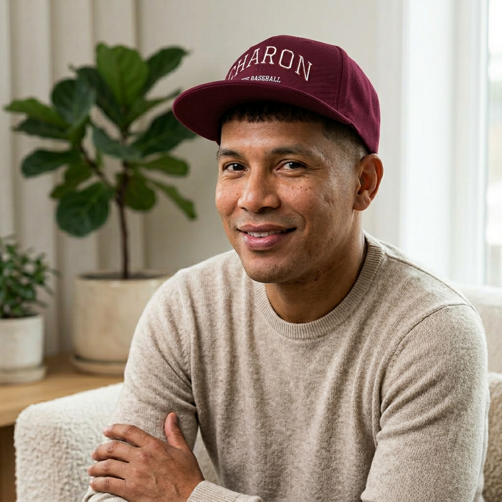 Embroidered Snapback Hat — Custom 'SHARON Baseball' Streetwear Cap